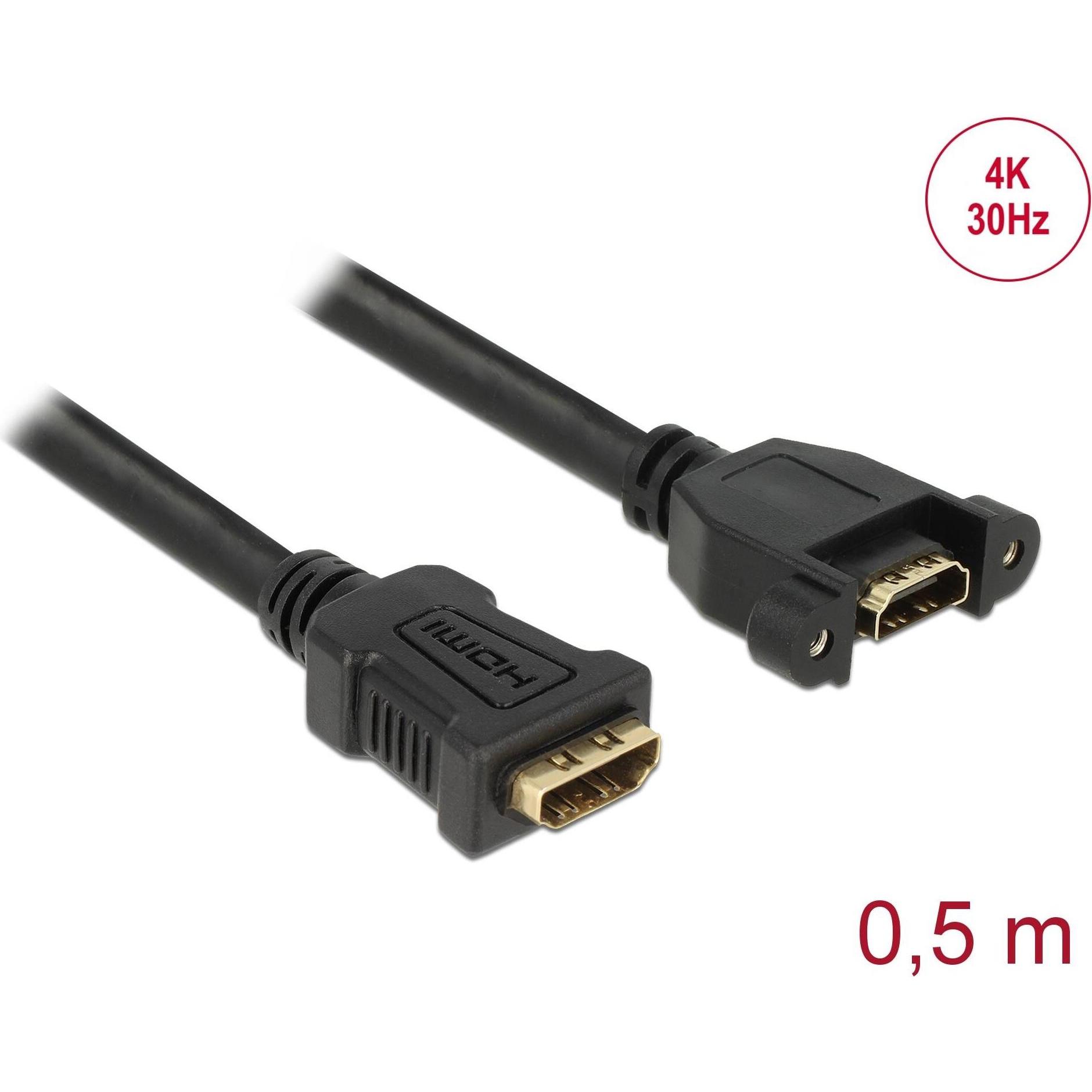 Delock HDMI (Typ A) — HDMI (Typ A) (0.50 m, HDMI), Video Kabel