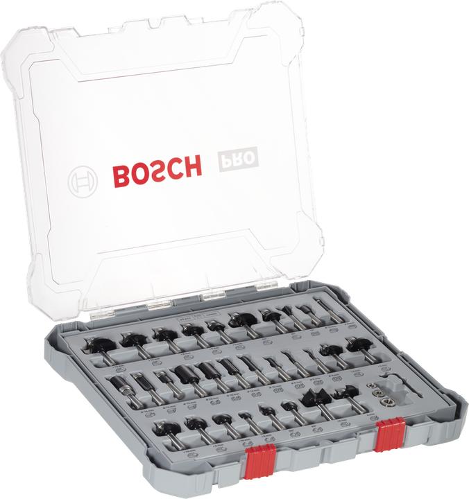 Actual product image Bosch Professional Zubehör Freehand burr set. 8 mm shank. 30 pieces