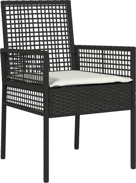 Actual product image vidaXL 3-piece garden dining set brown poly rattan