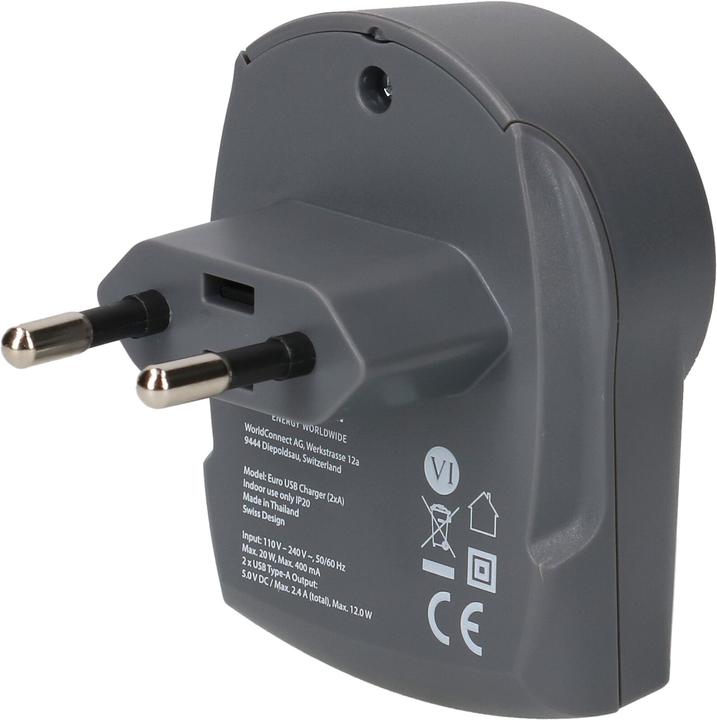 Actual product image Q2 Power Q2Power travel adapter