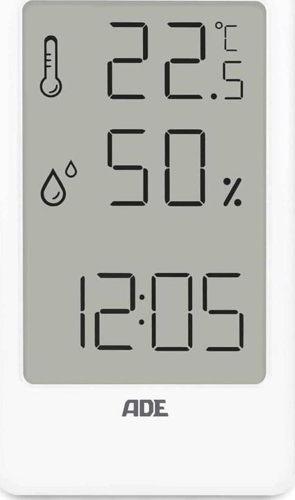 Actual product image ADE Weather station thermo-hygrometer 11 cm, white, functions