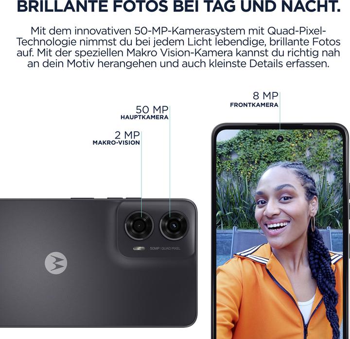 Produktbild Motorola Moto G24 (128 GB, Matte Charcoal, 6.56", Dual SIM, 4G)
