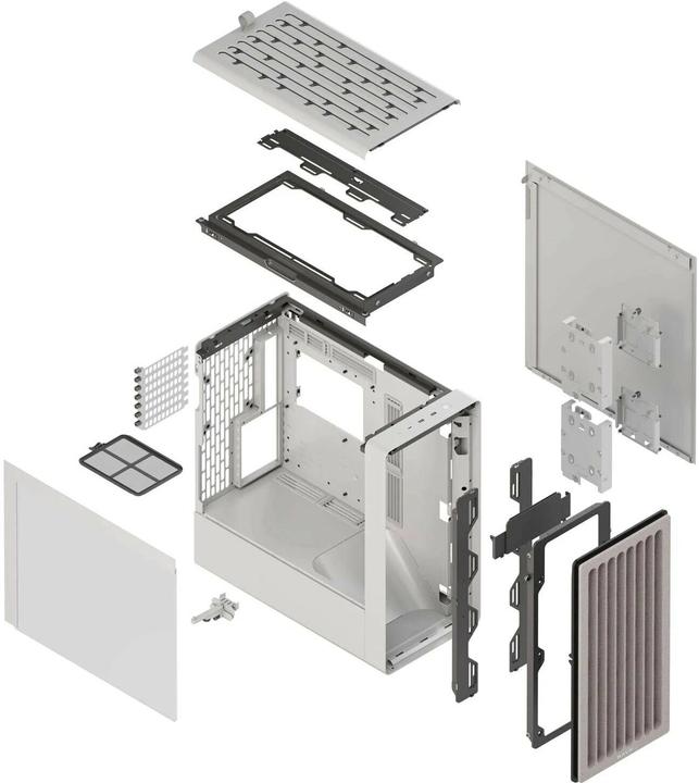 Produktbild Havn BF 360 PC-Gehäuse, Midi-Tower, E-ATX, Tempered Glass - weiss (ATX, E-ATX, mATX, Mini-ATX, Mini-ITX)