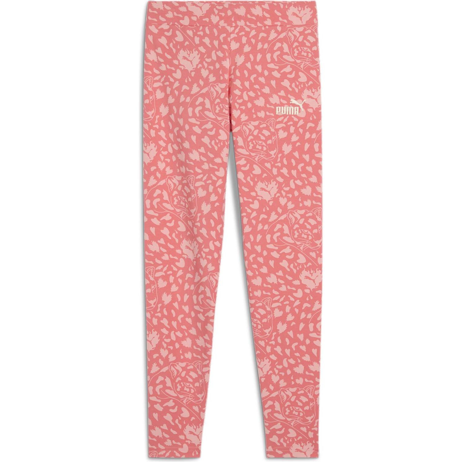 Puma, Mädchen, Tights, FLAMING LOVE AOP Leggings G (140), Rot, 140