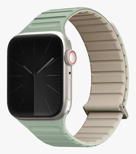 Produktbild Uniq pasek Revix Evo Apple Watch Series 1/2/3/4/5/6/7/8/9/SE/SE2 38/40/41mm Reversible Magnetic mięt (40 mm, 41 mm, 38 mm, Edelstahl, Silikon)