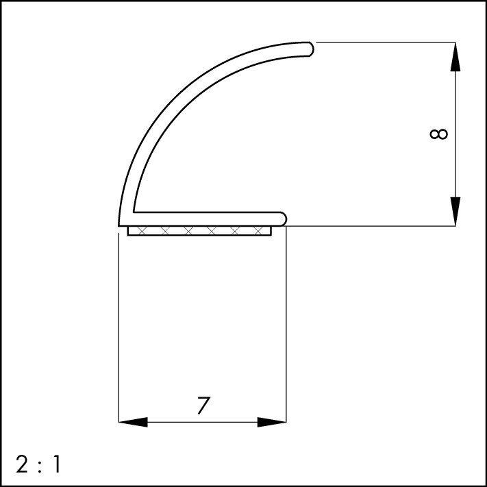Produktbild Ellen Türanschlagdg.1024T L.25m B.7mm Silik.talkum braunELLEN