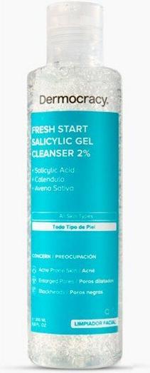 Actual product image Dermocracy 2% (SALICYLIC ACID) cleansing gel + make-up remover 200ml (Cleansing gel, 200 ml)