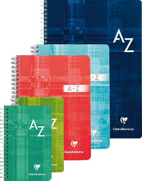 Actual product image Clairefontaine Spiral notebook with index A -Z (Special, Checked, Soft cover)