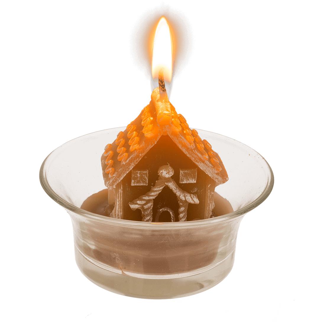 Thumbnail - Out of the blue, Weihnachtsdeko, Teelicht Echtwachs Lebkuchen Häuschen