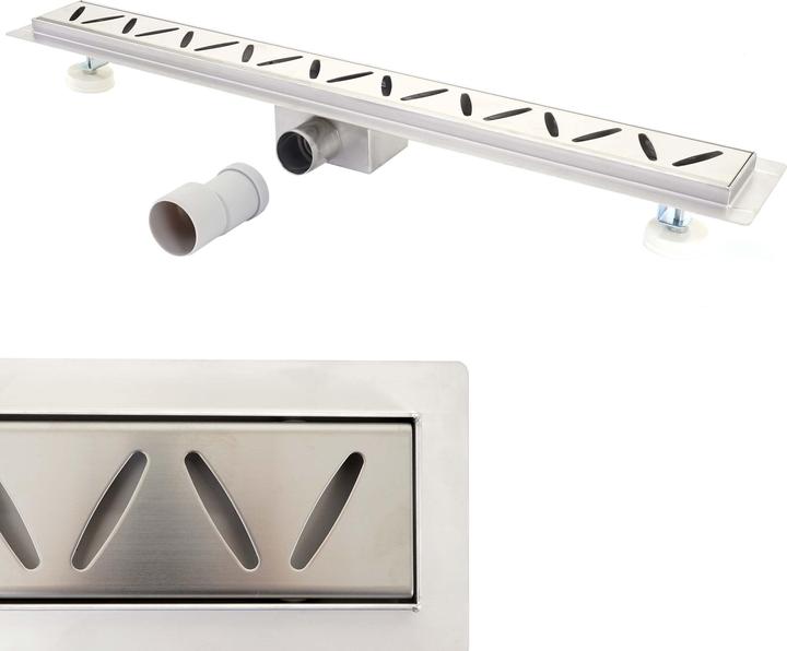 Produktbild Swisshandel24 Duschrinne 100cm Bodenablauf Abflussrinne Duschablauf, Edelstahl Siphon 50-120cm - 51197 (1000 mm)