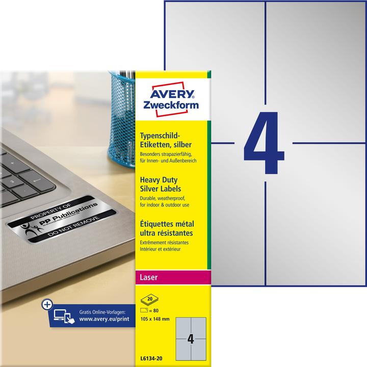 Produktbild Avery Typenschild