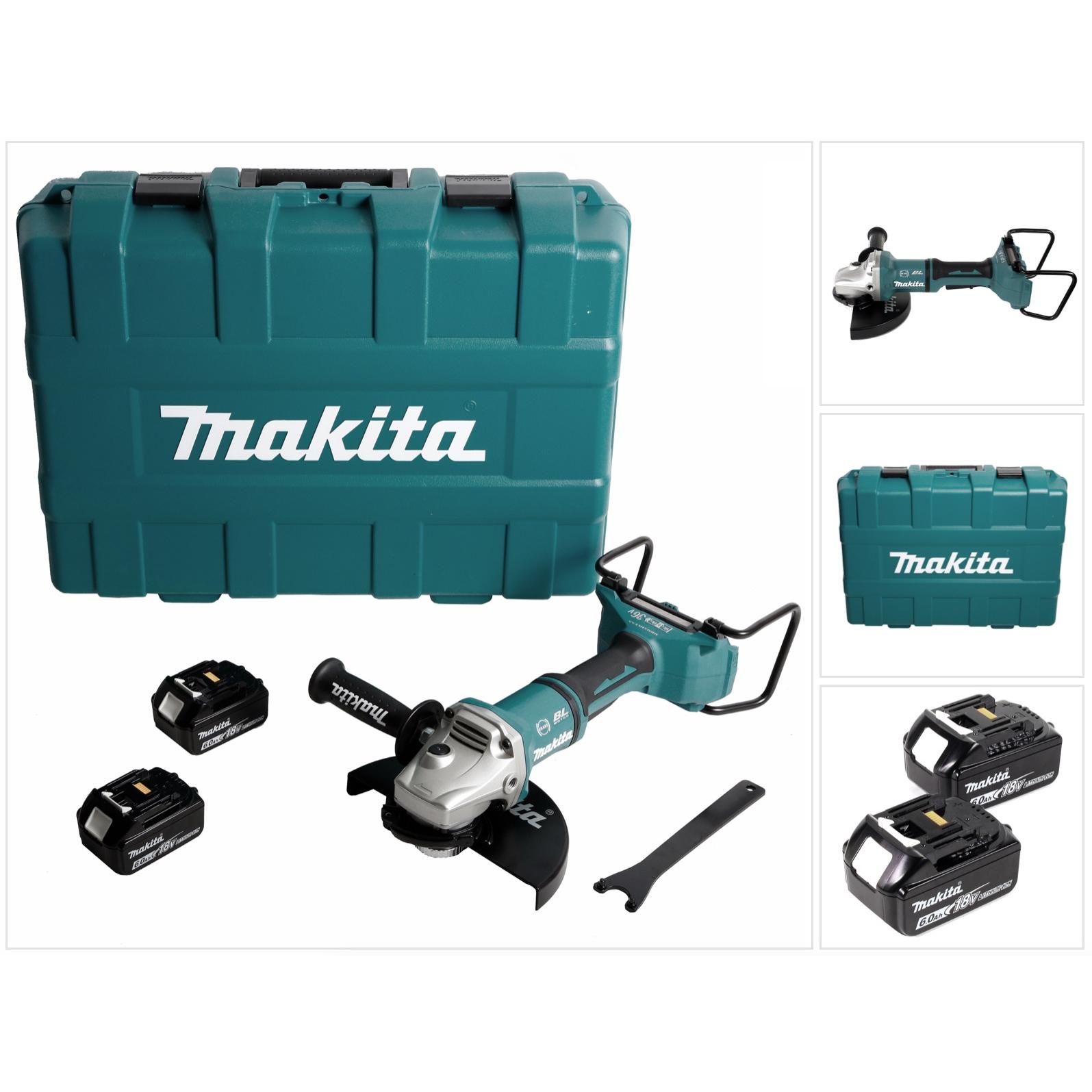 Thumbnail - Makita, Winkelschleifer, DGA 900 GKX2 Akku Winkelschleifer 36V ( 2x18V ) 230mm Brushless + 2x Akku 6,0Ah + Ezynut + (230...