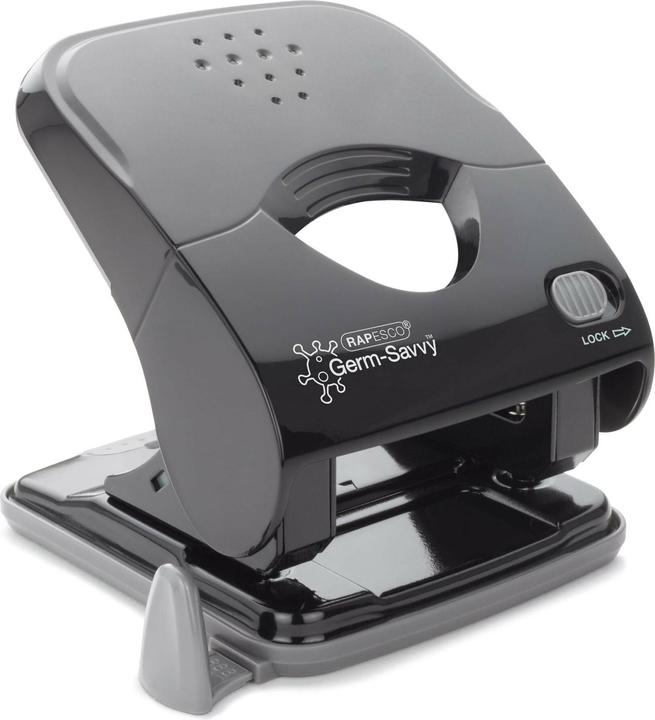 Rapesco X5-40ps Perforateur ECO Less Effort 2 trous, avec protection antibactérienne Germ-Savvy (noir)