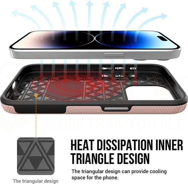 Actual product image Vmax Triangle case for iPhone 16 Plus 6,7" rose gold (Apple iPhone 16 Plus)
