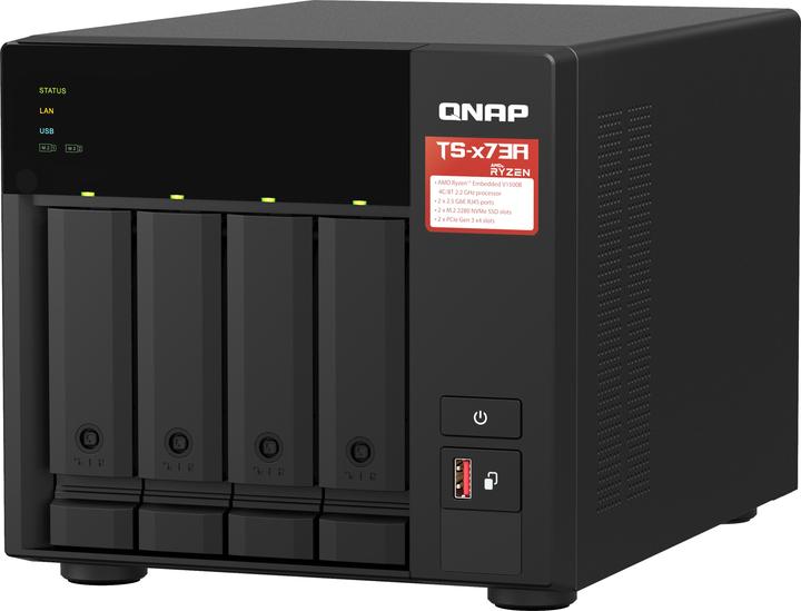 Immagine prodotto QNAP AMD Ryzen Embedded V1500B 2.2GHz NAS Tower - 8GB SO-DIMM DDR4 (1 x 8 GB) - 5GB Flash - Black