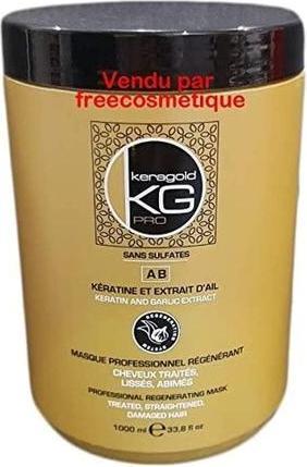 Keragold PRO Keratin und Knoblauchextrakt Sulfatfreie regenerierende Haarmaske 1L