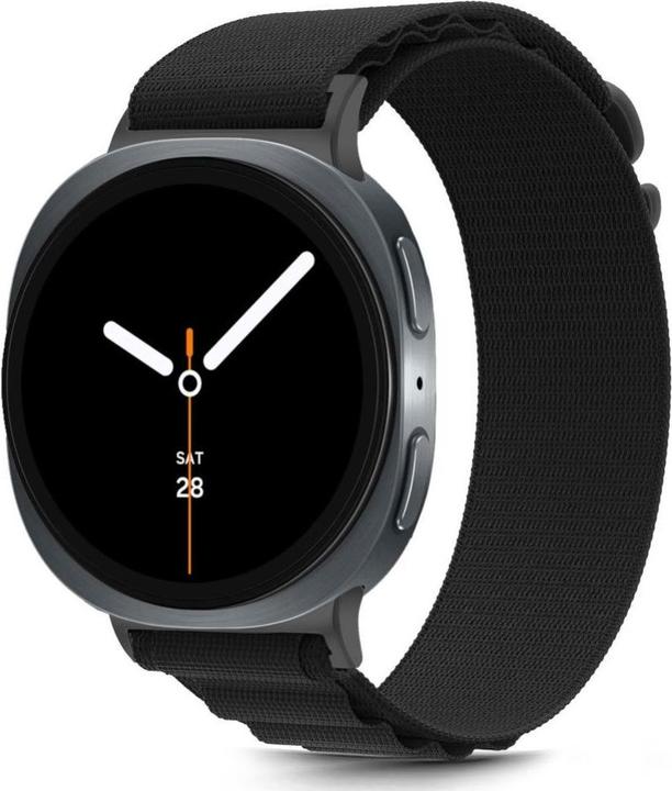 Produktbild Tech-Protect Nylon-Streifenarmband für Samsung Galaxy Watch 40/44/46 mm – Schwarz (Nylon)