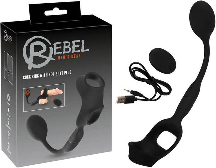 Produktbild Rebel Cock ring with RC butt plug (3.50 cm)