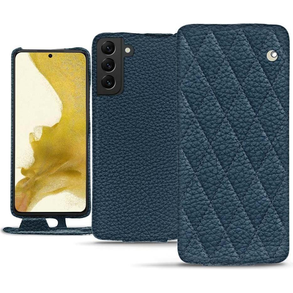 Noreve Lederschutzhülle vertikal (Samsung Galaxy S22), Smartphone Hülle, Blau