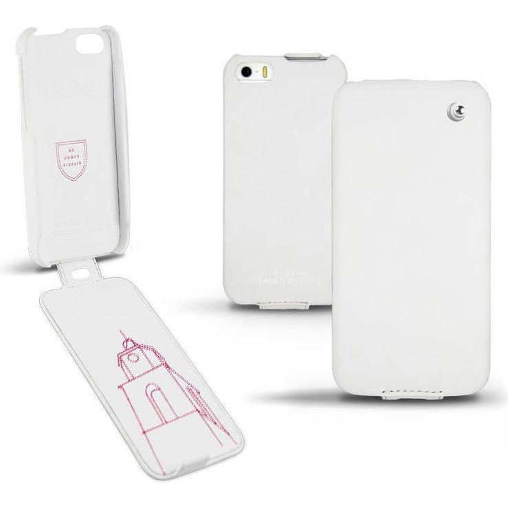 Thumbnail - Noreve Lederschutzhülle vertikal (Apple iPhone 5s), Smartphone Hülle, Weiss