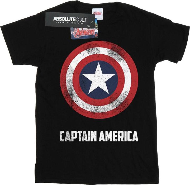 Immagine prodotto Maglietta Capitan America Shield Text Uomo (XL)