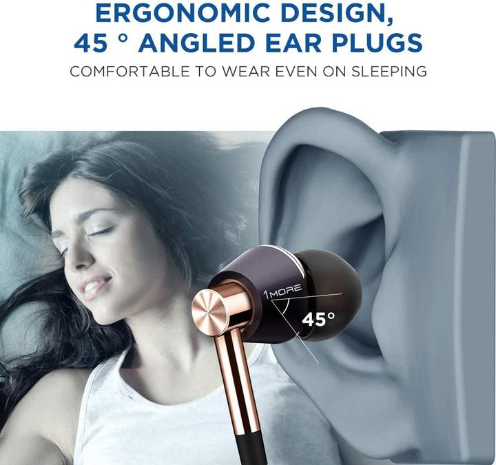 Image du produit 1More Triple Driver Or (Pas de réduction du bruit, Filaire)