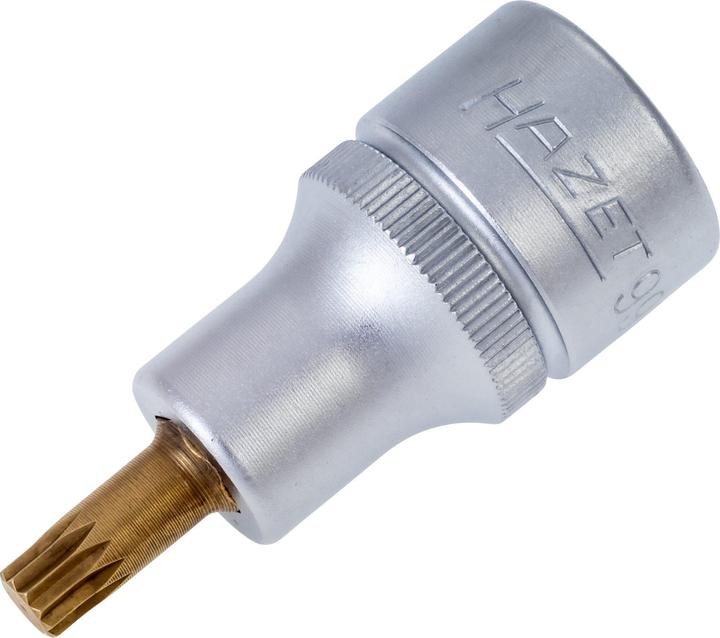 Actual product image HAZET Screwdriver socket 990-6 ∙ Square, hollow 12.5 mm (1/2 inch) ∙ Internal serration profile XZN… (6 mm)