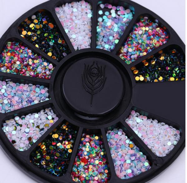 Nagellack24 Strasssteine Color Mix (Nagelstyling Set, Multicolor)