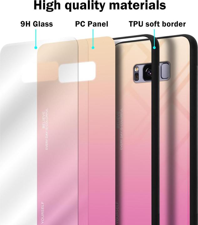 Actual product image Cadorabo TPU 2 colors glass cover (Samsung Galaxy S8+)
