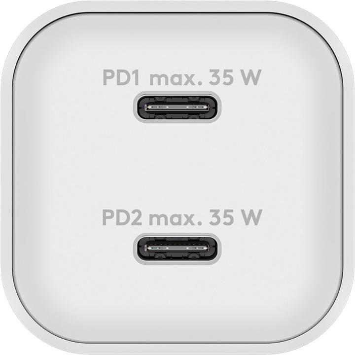 Actual product image Goobay USB-C PD GaN Dual-Schnellladegerät Nano 35 W weiss (35 W, 2 ports)