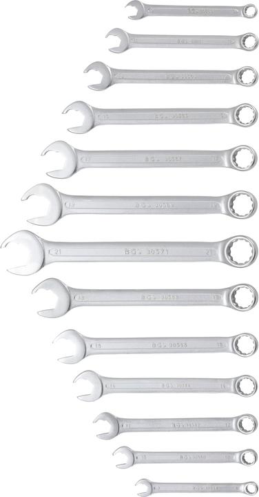 Produktbild BGS Maul-Ringschlüssel-Satz Maulseite mit Ratschenfunktion SW 8 - 21 mm 13-tlg. (19 mm, 12 mm, 14 mm, 16 mm, 10  mm, 21 mm, 18 mm, 17 mm, 11 mm, 15 mm, 8 mm, 9 mm, 13 mm, 20 mm)