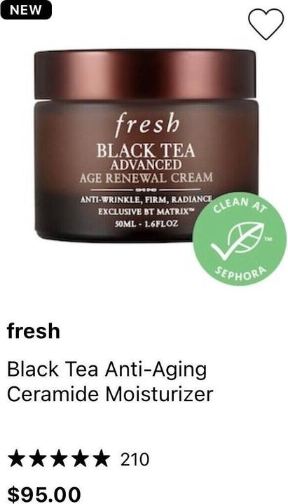 Image du produit Fresh Black Tea Advanced Age Renewal Cream - 50 Ml Hydratant anti-âge (Kit de soins du visage)