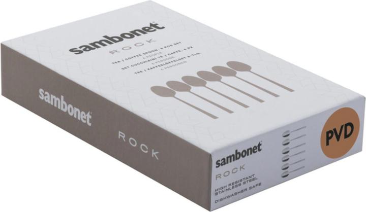 Immagine prodotto Sambonet Cucchiaio da caffè Rock 6 pezzi, oro (6 pz., Misurini)