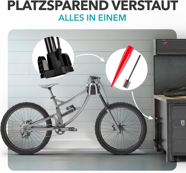 Produktbild CycleHero Velopumpe mit Manometer für alle Ventile