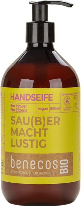 Actual product image Benecos Hand soap ginger+lemon (Liquid soap, 500 ml)