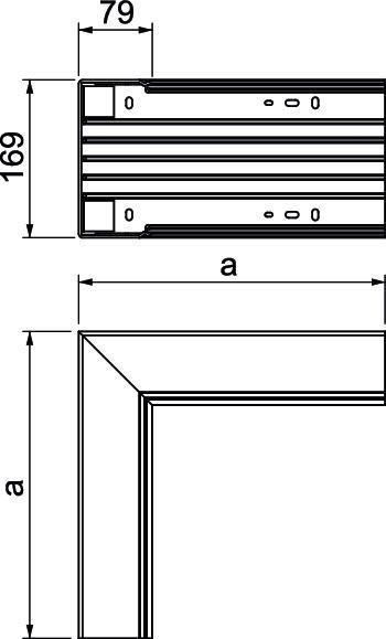 Actual product image OBO Bettermann Inside corner 329x170x80, PVC, pure white, 9010 6193827 (32.90 cm)