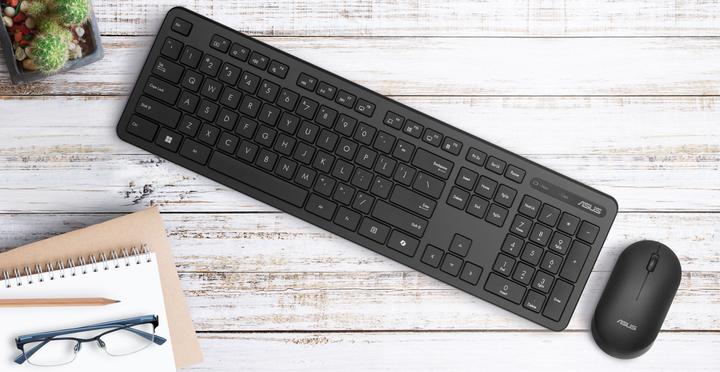 Actual product image ASUS CW100 KEYBOARD+MOUSE/BK/GE/105 (DE, Wireless)
