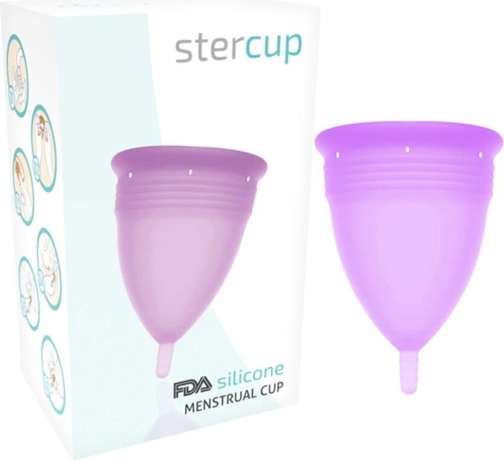 Actual product image Stercup Menstrual Cup Size Purple Colour Fda Silicone (S)