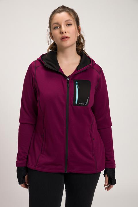 Image du produit Ulla Popken Veste en molleton HYPRAR, imprimé réfléchissant, capuche, passe-pouces intégrés (42, 44)