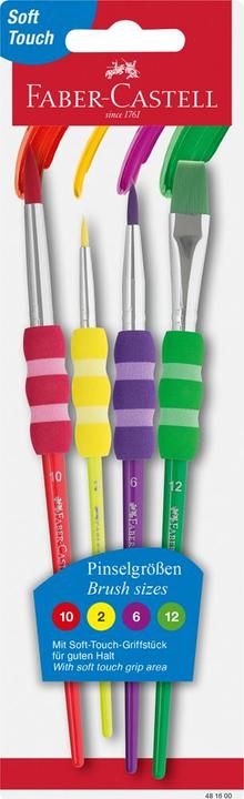 Actual product image Faber-Castell Brush set Soft-Touch 4 sizes (12 mm)