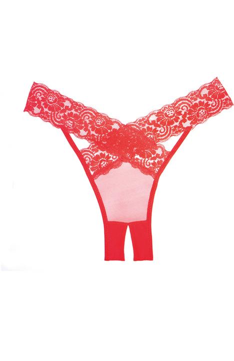Image du produit Allure Desire Panty ( Crotchless ) - Rouge (Taille unique)