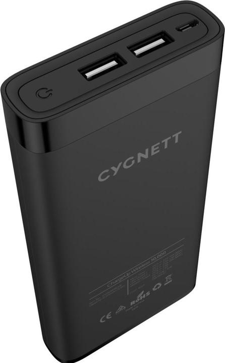 Productafbeelding Cygnett ChargeUp swift 10K draadloze QI draagbare powerbank - zwart (10000 mAh, 15 W, 37 Wh)