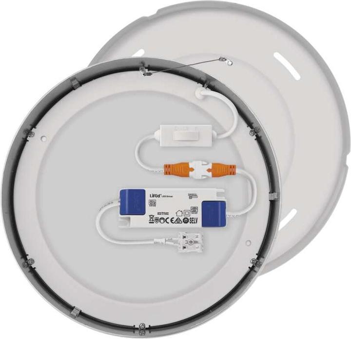 Produktbild Emos LED-Anbauleuchte NEXXO, rund, silber, 21W, mit Change CCT (1900 lm)