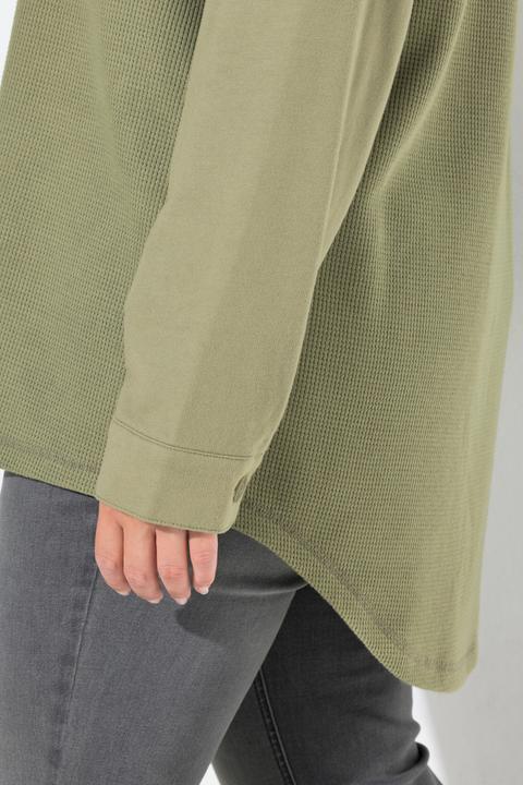 Produktbild Ulla Popken Sweatjacke, Waffelpiqué, Kapuze, Langarm (50, 52)