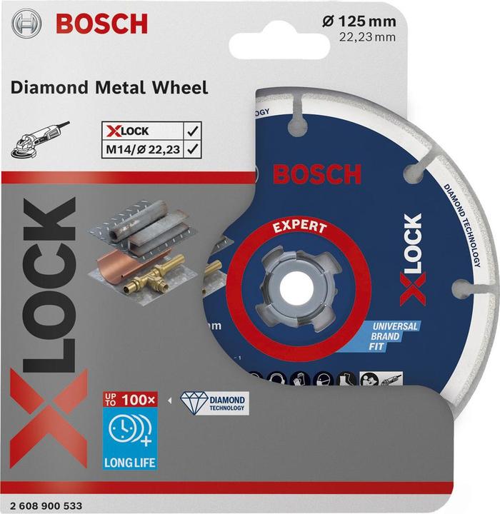 Produktbild Bosch Professional Zubehör EXPERT Diamond Metal Wheel X-LOCK Trennscheibe, 125 x 22,23 mm