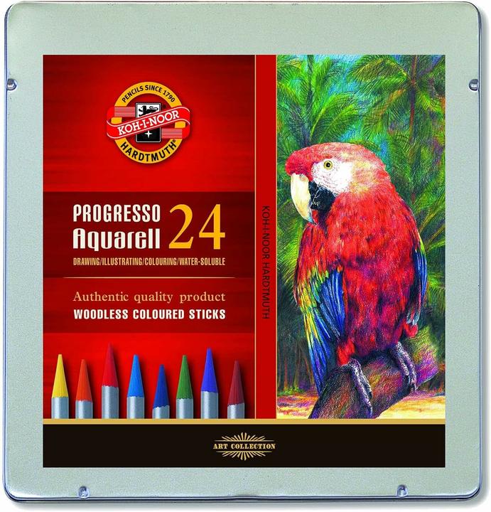 Actual product image Koh-i-Noor Watercolour pencils without wood Progresso 24 colours (24x)