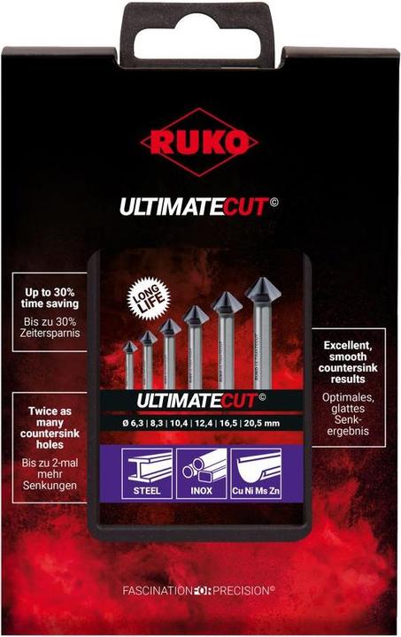 Actual product image Ruko Countersink set (6.3 mm, 8.3 mm, 10.4 mm, 12.4 mm, 16.5 mm, 20.5 mm)