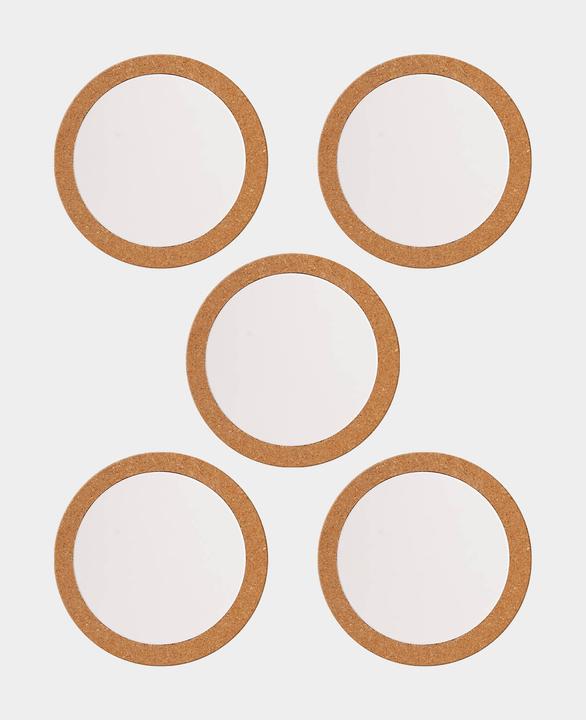 Immagine prodotto I Am Creative Sottopentola in sughero con piatto in porcellana, sottopentola per pentole e padelle, set 5 pezzi. (5 x, Pan coaster)