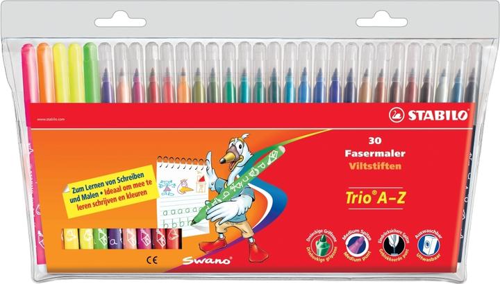 Immagine prodotto STABILO Penne in fibra Trio A-z (Multicolore, 30 x)