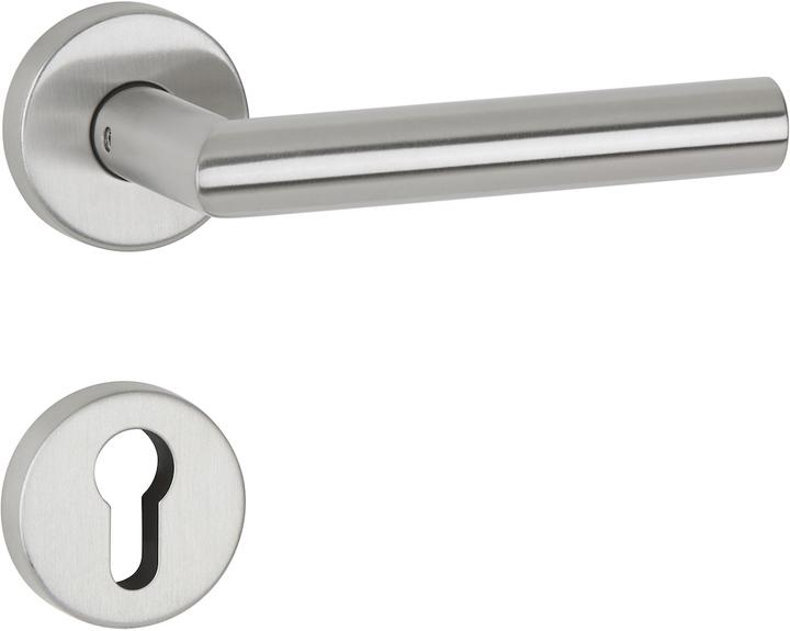 Actual product image Apte APTEC lever handle set Basic 02 stainless steel 60 matt stainless steel ( 3000267251 ) (Door set)